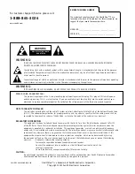 Предварительный просмотр 2 страницы Zenith HE20D50DT Installation And Operating Manual, Warranty