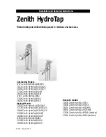 Zenith HYDROTAP 30009 Installation And Operating Instructions Manual preview