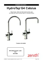 Zenith HydroTap G4 Celsius 802700NZ Installation Instructions Manual preview