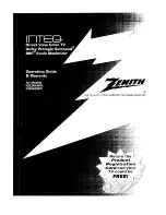 Zenith INTEQ IQZ36Z46D Operating Manual & Warranty предпросмотр