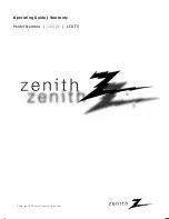 Предварительный просмотр 1 страницы Zenith L15V26 Operating Manual