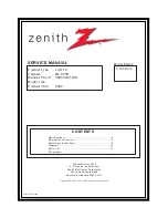 Preview for 1 page of Zenith L17W36DVD Service Manual