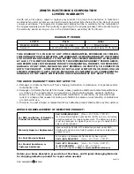 Preview for 44 page of Zenith L20V26 Seroes Operating Manual