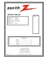 Preview for 1 page of Zenith L20V26 Seroes Service Manual