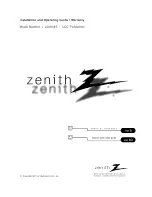 Zenith L20V54S and Installation And Operating Manual предпросмотр