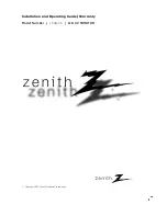 Zenith L30W36 Installation And Operating Manual предпросмотр