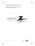 Preview for 1 page of Zenith LHS-C245T Installation And Operating Manual, Warranty