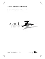 Предварительный просмотр 1 страницы Zenith LHS-C6238T Installation And Operating Manual, Warranty