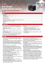 Предварительный просмотр 1 страницы Zenith LITHIUM ZLI012035 User Manual