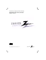 Zenith LX-140 Installation / Operating Manual | Warranty preview