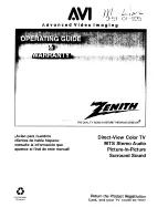 Zenith m-line Operation Manual & Warranty preview