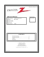 Preview for 1 page of Zenith M52W56LCD Service Manual