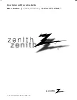 Preview for 1 page of Zenith P50W26 Installation And Operating Manual