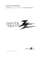 Zenith P60W38 Series Installation & Operation Manual предпросмотр