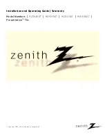 Zenith Presentation H27E46DT Installation And Operating Manual, Warranty preview