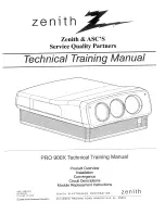 Предварительный просмотр 1 страницы Zenith Presentation PRO900X Technical Training Manual