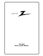 Предварительный просмотр 2 страницы Zenith PRO1200X Installation Manual