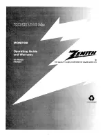 Предварительный просмотр 1 страницы Zenith PRO880X Operating Manual