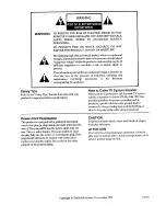 Preview for 2 page of Zenith PV4661BG  and warranty Operating Manual And Warranty