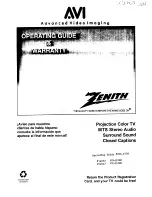 Zenith PV4663RK Operation Manual & Warranty preview