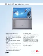 Preview for 1 page of Zenith R50W47 Specifications