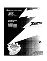 Предварительный просмотр 1 страницы Zenith RZ46Z83D Operation Manual & Warranty