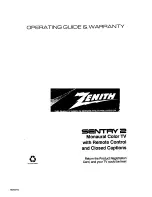 Zenith SENTRY 2 SAR2035Y7 Operating Manual & Warranty preview