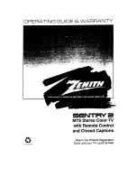 Zenith SENTRY 2 SL2722RK Operating Manual & Warranty preview