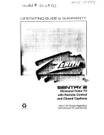 Zenith SENTRY 2 SLS1917 Operating Manual & Warranty preview