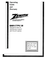 Предварительный просмотр 1 страницы Zenith SENTRY 2 SLS25495S  and warranty Operating Manual And Warranty