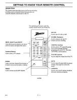 Preview for 9 page of Zenith SENTRY 2 SLS25495S  and warranty Operating Manual And Warranty