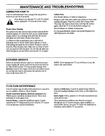 Preview for 19 page of Zenith SENTRY 2 SLS25495S  and warranty Operating Manual And Warranty