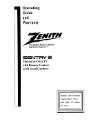 Zenith SENTRY 2 SLS2549S5 Operating Manual & Warranty предпросмотр