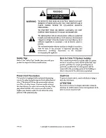 Preview for 2 page of Zenith SENTRY 2 SLS9550S Operating Manual & Warranty