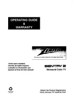 Zenith SENTRY 2 SM0941X Operating Manual & Warranty предпросмотр