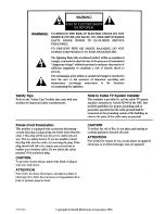 Preview for 2 page of Zenith SENTRY 2 SM0953X Operating Manual & Warranty