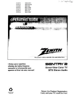 Предварительный просмотр 1 страницы Zenith SENTRY 2 SM2067BT Operating Manual & Warranty