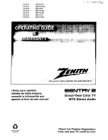 Zenith SENTRY 2 SM2726EW Operating Manual & Warranty preview