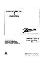 Preview for 1 page of Zenith SENTRY 2 SMS1943S Operating Manual & Warranty