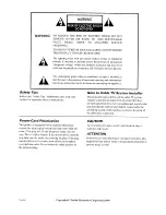 Preview for 2 page of Zenith SENTRY 2 SR1941 Operating Manual & Warranty