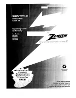 Zenith SENTRY 2 SY1931 Operating Manual & Warranty preview