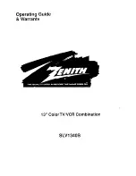 Preview for 1 page of Zenith SLV1340S Operating Manual & Warranty