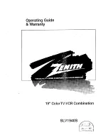 Zenith SLV1940S Operating Manual & Warranty preview