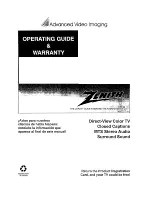 Zenith SM3583BT Operating Manual & Warranty preview