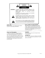 Preview for 2 page of Zenith SM3583BT Operating Manual & Warranty