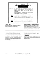 Preview for 2 page of Zenith SR2745 Operating Manual & Warranty