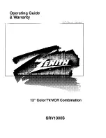 Zenith SRV1300S Operating Manual & Warranty preview