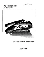 Preview for 1 page of Zenith SRV1320S Operating Manual & Warranty