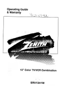 Предварительный просмотр 1 страницы Zenith SRV1341 Operating Manual & Warranty