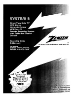 Zenith System 3 SY2738 Operating Manual & Warranty предпросмотр